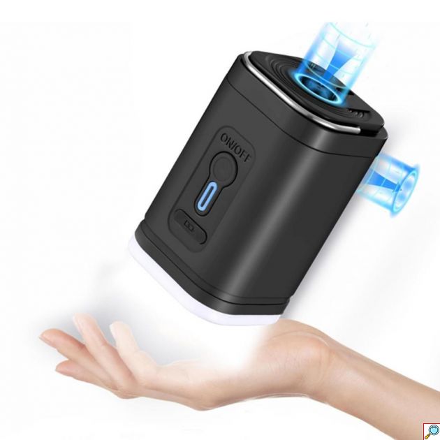 Ηλεκτρική Αντλία Αέρα 2 σε 1 30W - Φούσκωμα, Ξεφούσκωμα και Φωτισμός LED, Επαναφορτιζόμενη με 5 Ακροφύσια