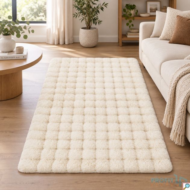 Απαλό Ανάγλυφο Χαλί 180x220cm – Ζεστή Αίσθηση & Μοναδική Υφή - Ιδανικό για Σαλόνι, Υπνοδωμάτιο, Διάδρομο, Διαθέσιμο σε 4 Χρώματα