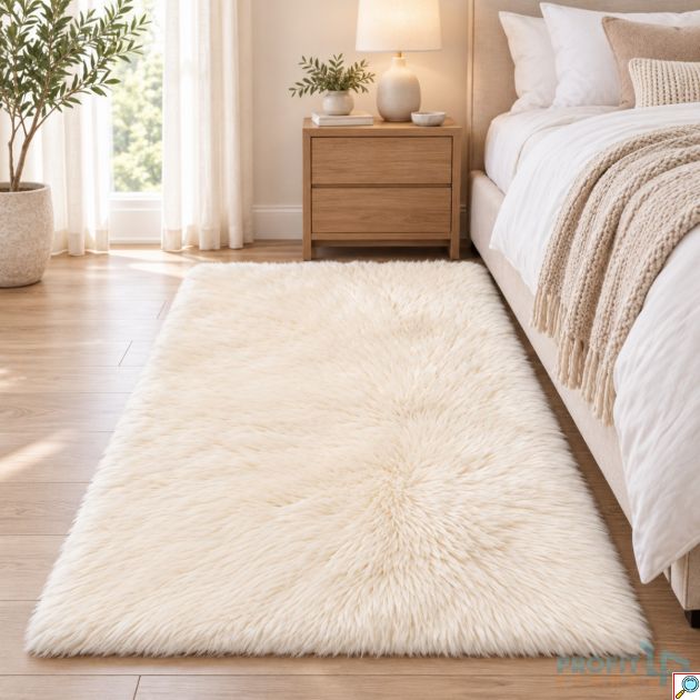 Απαλό Χαλί Εσωτερικού Χώρου 120x180cm – Μονόχρωμο για Σαλόνι & Υπνοδωμάτιο - Αντιολισθητικό, Πλενόμενο σε 4 Χρώματα