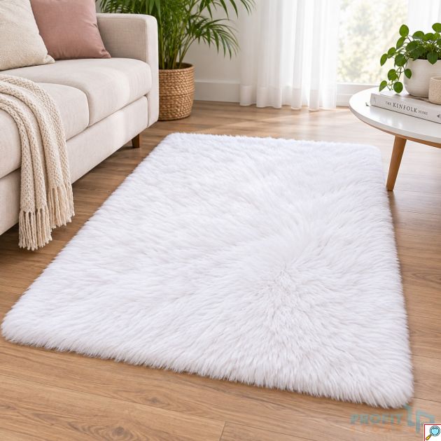 Απαλό Χαλί Εσωτερικού Χώρου 120x180cm – Μονόχρωμο για Σαλόνι & Υπνοδωμάτιο - Αντιολισθητικό, Πλενόμενο σε 4 Χρώματα