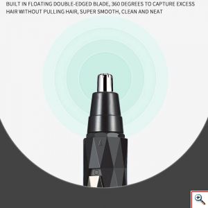 Kemei® Επαναφορτιζόμενη Αποτριχωτική Μηχανή - Epilator για το Πρόσωπο με 2 Κεφαλές & Βουρτσάκι