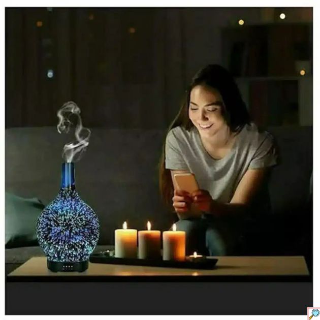Αρωματικό Χώρου με 7 Xρώματα LED 120ml - Συσκευή Αρωματοθεραπείας Andowl