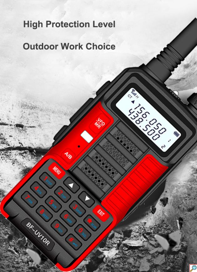 Aσύρματο Φορητός Πομποδέκτης Dual Band Walkie Talkie VHF/UHF 10W Baofeng με Μονόχρωμη Οθόνη