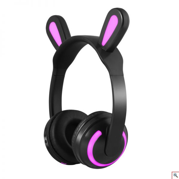 Ασύρματα Ακουστικά με Bluetooth & Φωτισμό - Led Wireless Rabbit Ear Headphones 