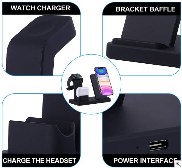 Ασύρματη Βάση Φόρτισης 3 σε 1 LIONAL iPhone & Apple Watch & AirPods - Wireless Charger