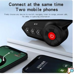 Baile Bluetooth Ασύρματη Ενδοεπικοινωνία, Handsfree Ακουστικά για Κλήσεις, Μονή για Κράνος Μηχανής