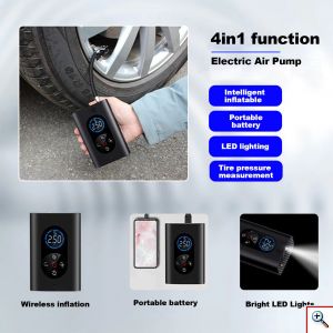 Ασύρματο Ηλεκτρικό Κομπρεσέρ Αέρα - Power Bank - Φακός 150PSI Φορητό - Smart Portable Wireless Air Pump - Power Bank - Light M8