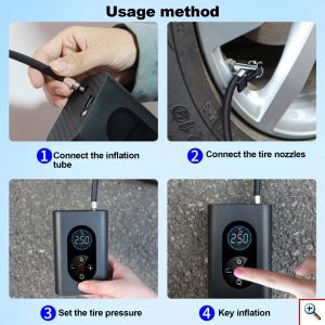 Ασύρματο Ηλεκτρικό Κομπρεσέρ Αέρα - Power Bank - Φακός 4 σε 1 150PSI με Ψηφιακή Οθόνη Φορητό - Smart Portable Wireless Air Pump - Power Bank - Light M8