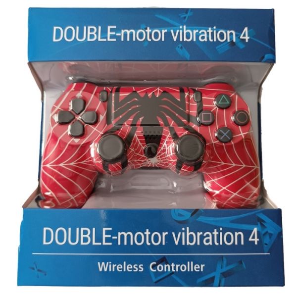 Ασύρματο χειριστήριο DOUBLESHOCK για PS4 - Red Spiderman Web