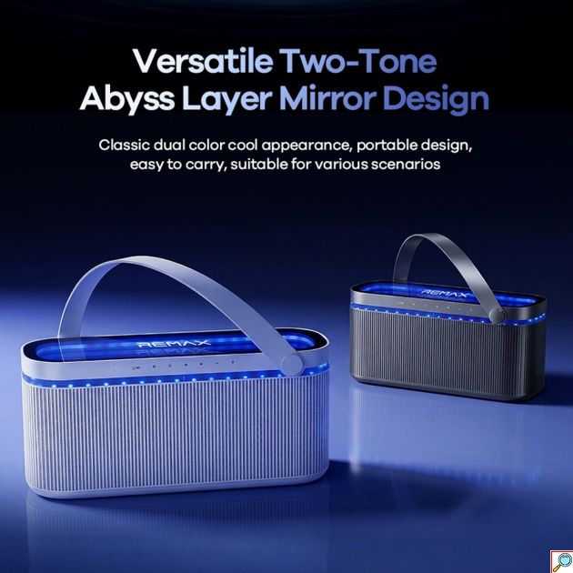 Φορητό Ηχείο Karaoke Remax RB-MB09 80W – Bluetooth με 2 Ασύρματα Μικρόφωνα | RGB Φωτισμός, Επαναφορτιζόμενο