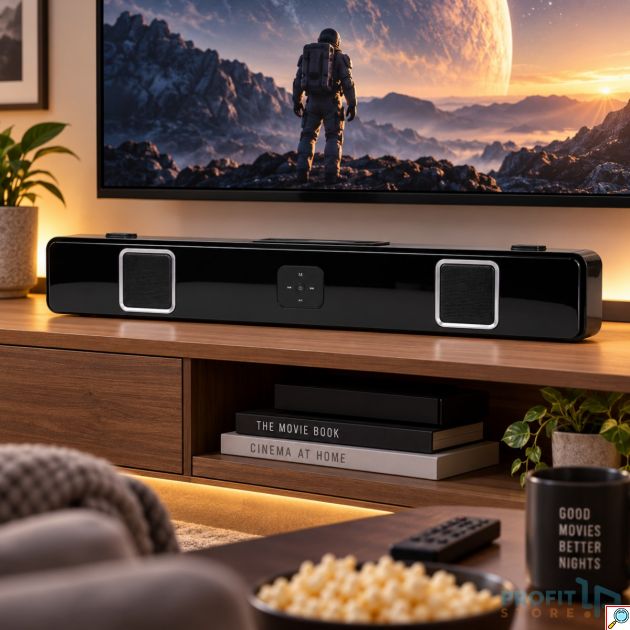 Ασύρματο Ηχείο Soundbar 120W – Bluetooth 2.1 με LED Φωτισμό - Δυνατό Μπάσο, Πολλαπλές Συνδέσεις, Ιδανικό για Ταινίες & Gaming