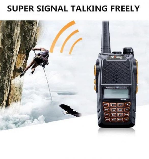 2 Ασύρματοι Φορητοί Πομποδέκτες Walkie Talkie Αμφίδρομη Eνδοεπικοινωνία Two Way Audio UHF VHF Pofung