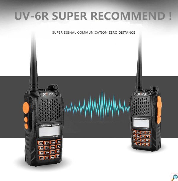 2 Ασύρματοι Φορητοί Πομποδέκτες Walkie Talkie Αμφίδρομη Eνδοεπικοινωνία Two Way Audio UHF VHF Pofung