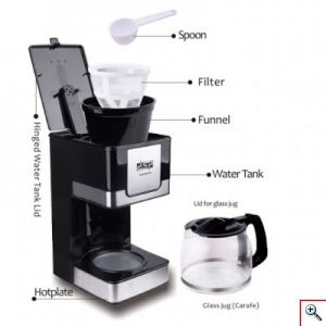 Αυτόματη Καφετιέρα Espresso 1.5L για 12 Φλυτζάνια KA3024 - 3.5bar 800W