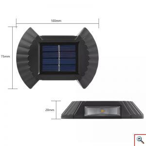 Αυτόνομα Αδιάβροχα Ηλιακά Φωτιστικά LED Τοίχου με Ενσωματωμένο Φωτοκύτταρο & Αυτόματη Λειτουργία την Νύχτα, ΣΕΤ 4 Τεμαχίων, OΕΜ