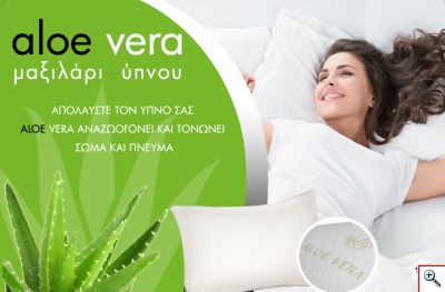 Ανατομικό Αντιαλλεργικό Μαξιλάρι Ύπνου - Aloe Vera 50X70