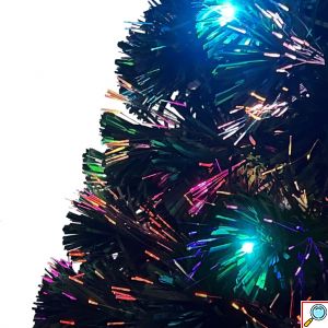Αυτοφωτιζόμενο Χριστουγεννιάτικο Δέντρο 210εκ με Αστέρι, Οπτική Ίνα LED RGB και 8 Προγράμματα Φωτισμού