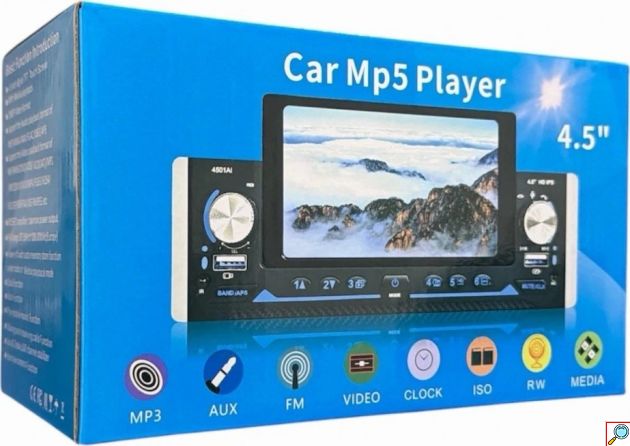 Ραδιόφωνο Αυτοκινήτου 1 DIN - 4,5'' IPS HD Touchscreen & Bluetooth - USB, AUX, Mirror Link, FM, MP3