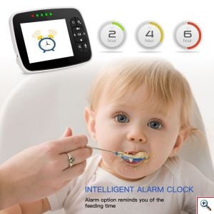 Baby Monitor 3.5″ LCD με Αισθητήρα IR, Θερμοκρασίας, Νυχτερινή Λήψη & Ενδοεπικοινωνία SM-35
