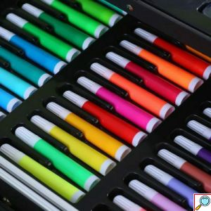 Πλήρες Σετ Ζωγραφικής 145τμχ σε Αλουμινένιο Βαλιτσάκι Loco Μονόκερος