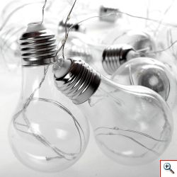 Διακοσμητική Γιρλάντα Ρεύματος 10 Λαμπτήρων με Φωτάκια Led και Καλώδιο Χαλκού 3m