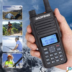 Ισχυρός Ασύρματος Πομποδέκτης 10W έως 10km UHF/VHF Dual Band 128 Κανάλια με Οθόνη, Φακό - Two Way Radio Tranceiver
