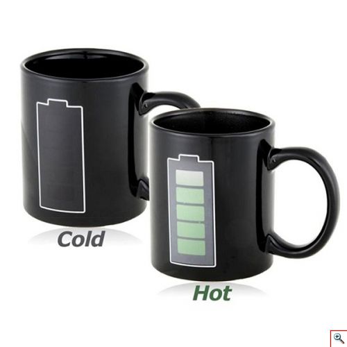 Κούπα με δείκτη θερμοκρασίας - Charging Battery Mug