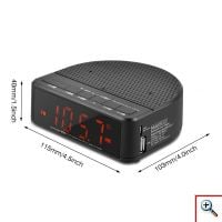 Φορητό Επαναφορτιζόμενο Ηχείο Ρολόι Ξυπνητήρι με Bluetooth / microSD / FM / AUX & Hands free - Desktop BT Speaker Alarm Clock 