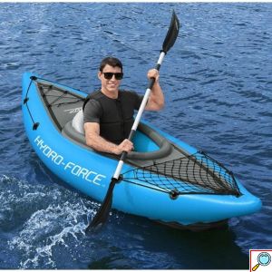 Φουσκωτό Kayak Θαλάσσης 1 Ατόμου Με Κουπιά Και Τρόμπα 275x81cm Bestway