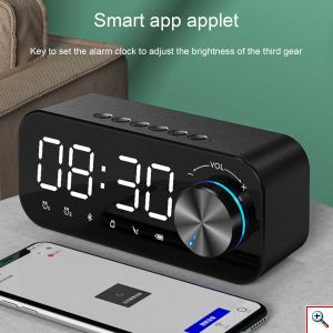 Bluetooth Ψηφιακό Ρολόι Ηχείο με Ξυπνητήρι, Στερεοφωνικό Ήχο, Νυχτερινό Φως & Πολλαπλή Αναπαραγωγή, Επιτραπέζιο - Andowl Q-YX126 Πετρόλ