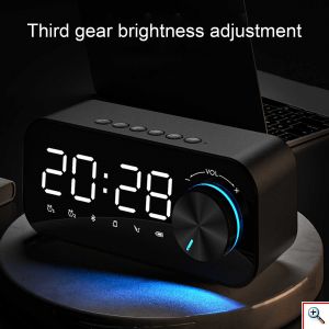 Bluetooth Ψηφιακό Ρολόι Ηχείο με Ξυπνητήρι, Στερεοφωνικό Ήχο, Νυχτερινό Φως & Πολλαπλή Αναπαραγωγή, Επιτραπέζιο - Andowl Q-YX126 Πετρόλ