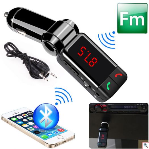 Bluetooth USB MP3 Player & Φορτιστής 2x USB 2A Αυτοκινήτου - Car FM Transmitter