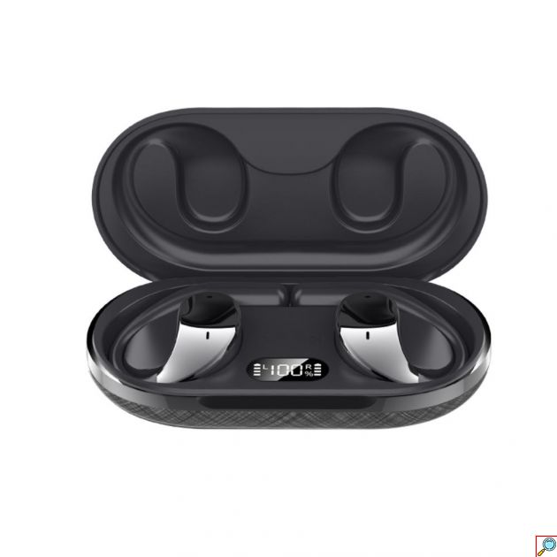 Ακουστικά Bluetooth Ανοιχτού Τύπου – Open-Ear για Άθληση & Ασφάλεια - IPX5 Αδιάβροχα, Οδηγοί 14.2mm, Χειρισμός Αφής, Θήκη Φόρτισης