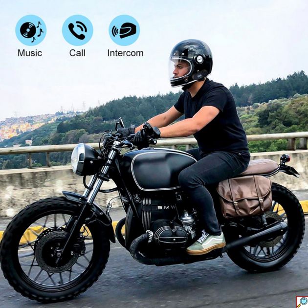 FreedCon® Bluetooth Ασύρματο Σύστημα Ενδοεπικοινωνίας με Οθόνη LCD για Κράνος Μηχανής - Motorcycle Intercom System Αναβάτη Μοτοσυκλέτας