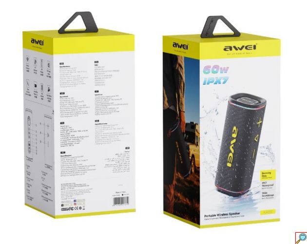 Ηχείο Bluetooth – 60W Ισχύς & IPX7 Αδιάβροχο με RGB Φωτισμό