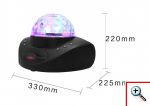 Bluetooth Φορητό Ηχοσύστημα Karaoke με 2 Ασύρματα Μικρόφωνα, Disco Crystal & USB/SD Player - 20W Μαύρο SDRD SD-308