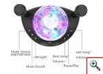 Bluetooth Φορητό Ηχοσύστημα Karaoke με 2 Ασύρματα Μικρόφωνα, Disco Crystal & USB/SD Player - 20W Μαύρο SDRD SD-308