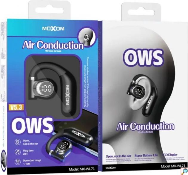 Ασύρματο Bluetooth Handsfree - Air Conduction, 20H αυτονομία και οθόνη LCD