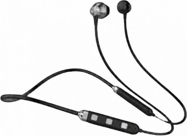 Ακουστικά Bluetooth Handsfree Ellietech BT110 – In-ear Αθλητικά με Στέκα Λαιμού | Ανθεκτικά στον Ιδρώτα, Μαγνητικά, για Τρέξιμο, Ασημί