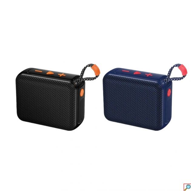 Bluetooth Ηχείο 5W με RGB Φωτισμό & TWS - Ασύρματο, Φορητό με USB, TF Card, FM Radio, Αυτονομία 3 Ωρών, Μαύρο/Μπλε