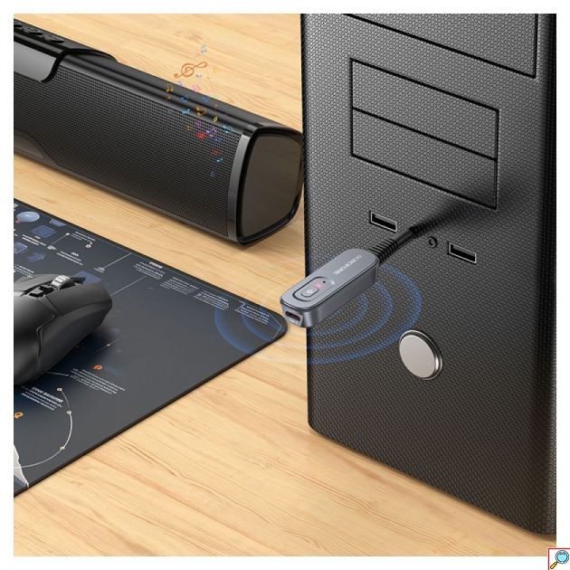Bluetooth Receiver AUX 3.5mm - Ασύρματη Μουσική Με Bluetooth 5.4, Γκρι