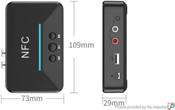 Ασύρματος Δέκτης Bluetooth 5.0 Receiver με Θύρα Εξόδου 3.5mm Jack Νέας Τεχνολογίας Απομόνωσης Ηλεκτρικού Σήματος NFC 