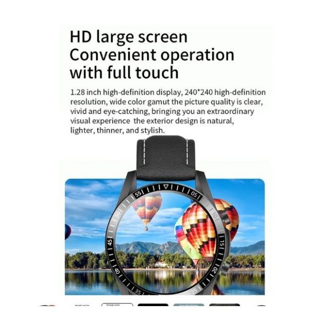 Bluetooth Smartwatch S36 Pro - Ρολόι με Έγχρωμη Οθόνης Αφής Οξύμετρο Βηματομετρητή Θερμιδομετρητή Πιεσόμετρο Παρακολούθηση Ύπνου - Μαύρο 