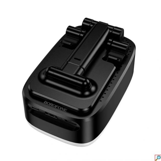 Borofone 3-σε-1 Βάση Κινητού με Bluetooth Ηχείο και Power Bank – Πολυλειτουργικός Σταθμός Φόρτισης, Ασύρματο Ηχείο και Ρυθμιζόμενη Βάση