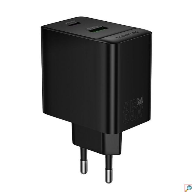 Φορτιστής 65W GaN USB-C & USB-A – Ταχεία Φόρτιση PD & QC 3.0 - Με Καλώδιο USB-C 1m, για Laptop, Smartphone & Tablet