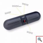 Mini Φορητό Bluetooth Ηχείο USB/SD/AUX Multimedia Player KINGWON BT808 LED