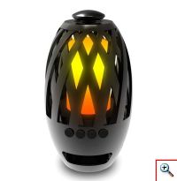 Mini HiFi Bluetooth Multimedia Speaker, MP3 Player, Φωτιστικό με Εφφέ Φλόγας Κεριού BTS-596