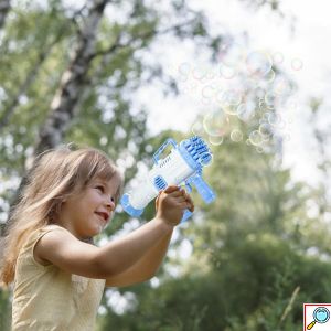 Όπλο Συσκευή για Φυσαλίδες με 36 Εξόδους για Άπειρες Πολύχρωμες Σαπουνόφουσκες - Bubble Machine Gun σε Διάφορα Χρώματα