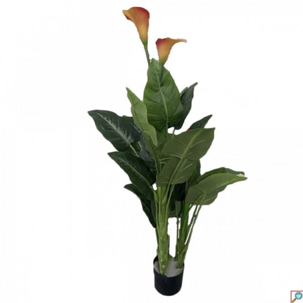 140cm Τεχνητό Διακοσμητικό Φυτό Calla Lily σε Γλάστρα