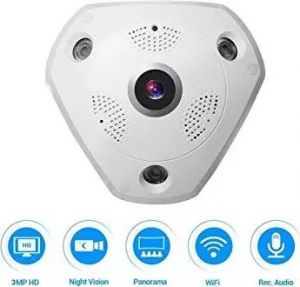 Camwon® Ψηφιακή Κάμερα Ασφαλείας IP Full HD+ με Νυχτερινή Λήψη Fisheye 360° συνδεόμενη με WiFi/ Ethernet WIP-VR360A2